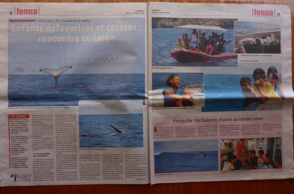 La Depeche Tahiti double page